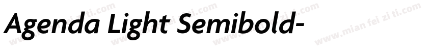 Agenda Light Semibold字体转换